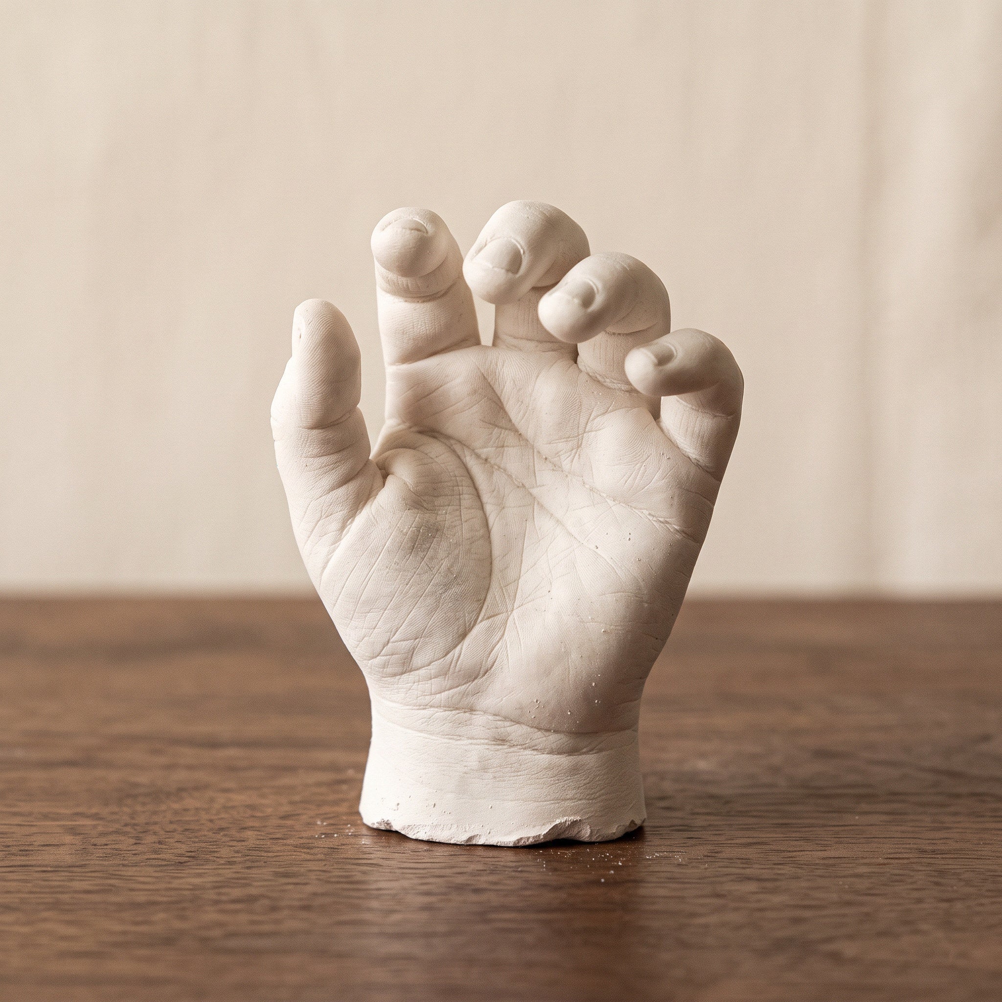 Fine skin creases captured in the cast